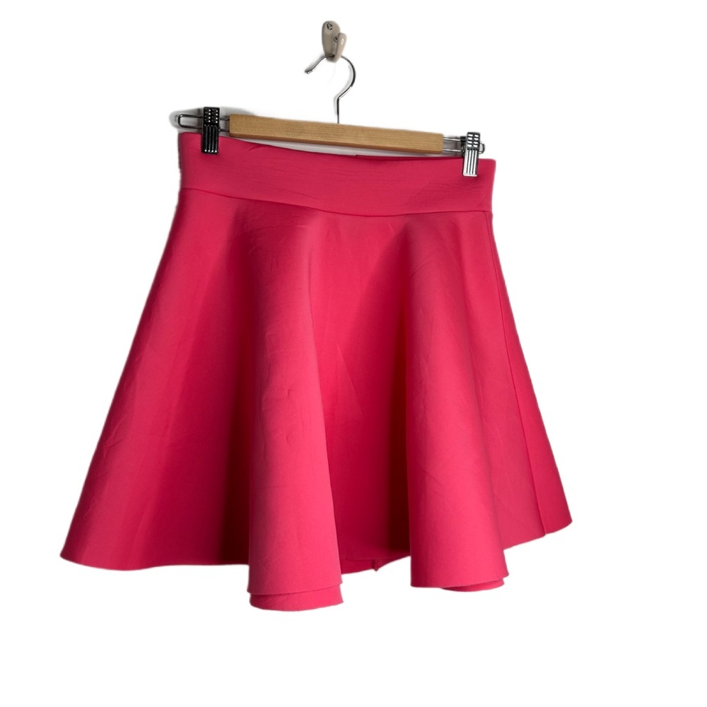 Revamped Pink Flared Circle Neoprene Skirt M